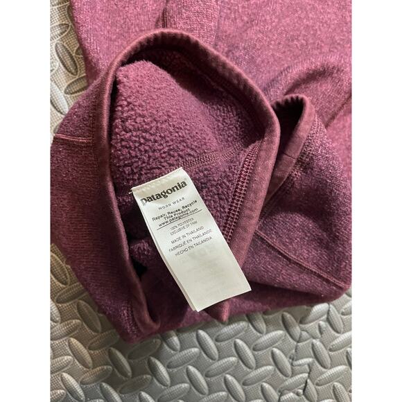 Patagonia Fleece Womens Medium Red Purple Better Sweater Quarter Zip Jumper Lady - Picture 7 of 9